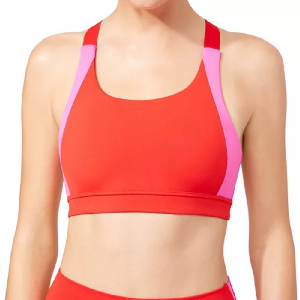 Splits 59 red & pink sports bra